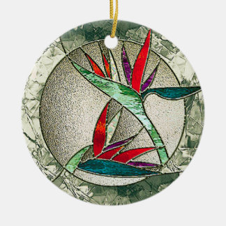 Paradiesvogel Glaskunst-Verzierung Keramikornament