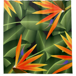 Paradiesvögel Insel botanisch Duschvorhang