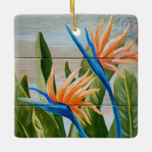 Paradiesvogel Keramikornament