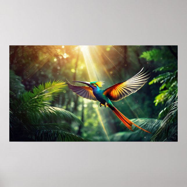 Paradiesvogel - Kunstdruck Poster (Vorne)