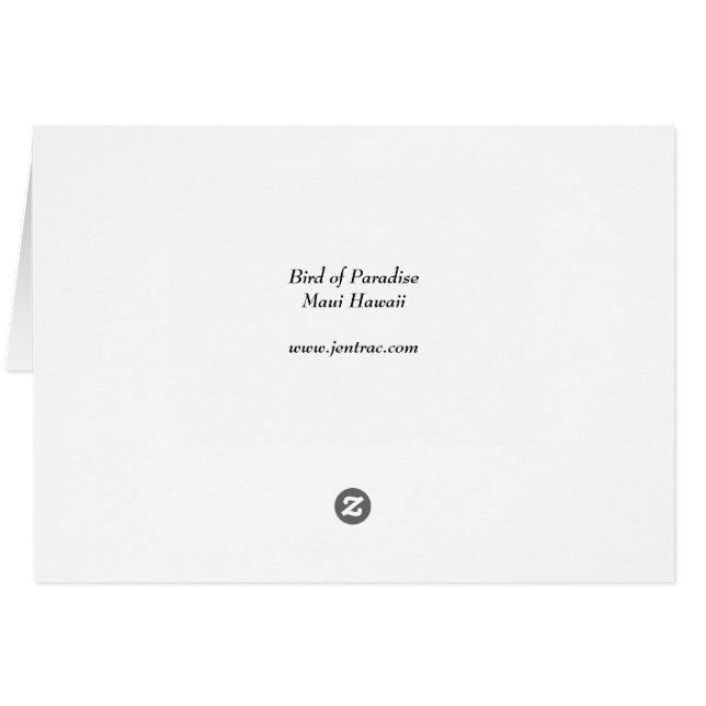 Paradiesvogel - Maui Hawaii (Rückseite Horizontal)