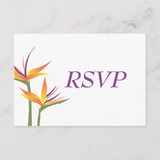 Paradiesvogel mit RSVP-Karte RSVP Karte
