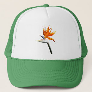 Paradiesvogel Orange Tropische Blume Truckerkappe