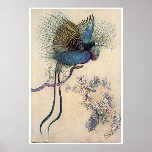 Paradiesvogel Print Warwick Goble Poster (Vorne)
