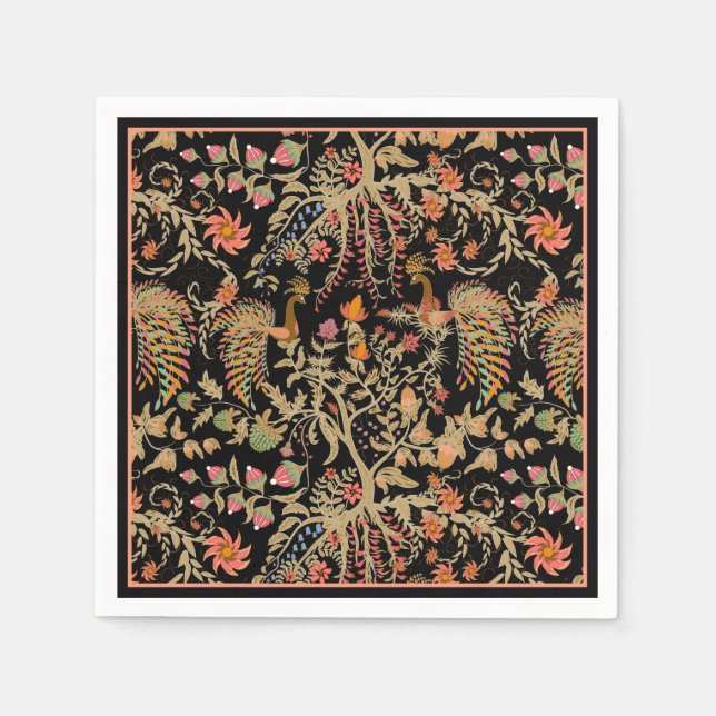 Paradiesvögel Serviette (Vorderseite)