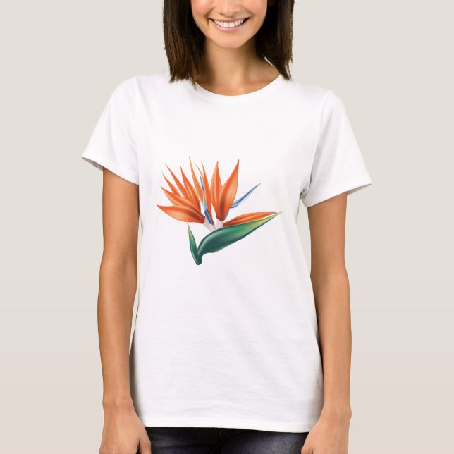 Paradiesvogel, strelitzia exotische Blume T-Shirt (Vorderseite)
