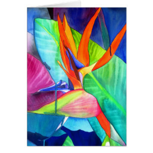 Paradiesvogel tropische Kunst der Strelitzia-Blume