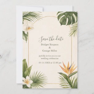 Paradiesvogel Vintage Hawaii Florale Hochzeit Einladung