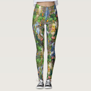 Paradiesvögel - Wiederholung der Printwerbung Leggings