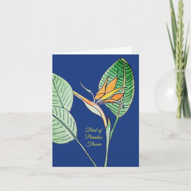 Paradiesvogelblume Karte (Vorderseite)