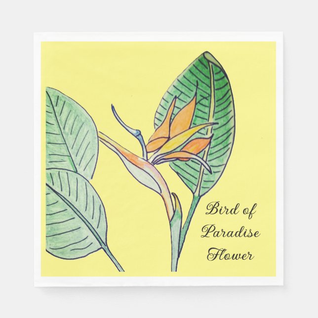 Paradiesvogelblume Serviette (Vorderseite)