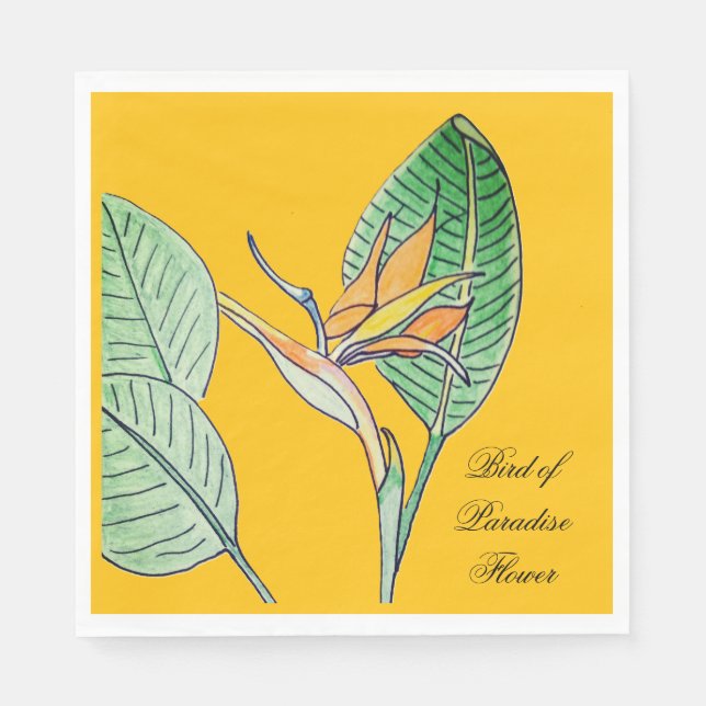 Paradiesvogelblume Serviette (Vorderseite)