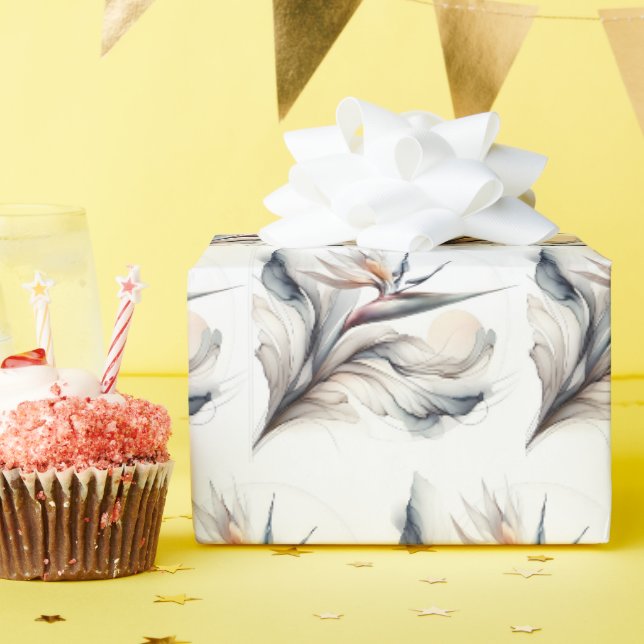 Paradiesvogelblüte Geschenkpapier (Geburtstagsparty)