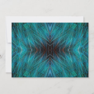 Paradiesvogelfraktal-Federdesign Dankeskarte