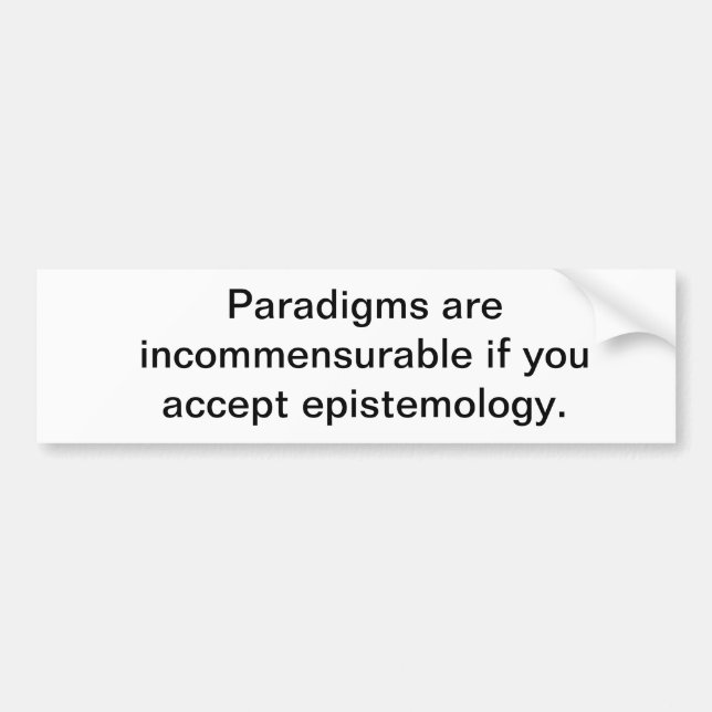 Paradigma-Aufkleber Autoaufkleber (Vorne)