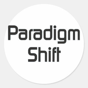 Paradigma-Schiebebf Runder Aufkleber