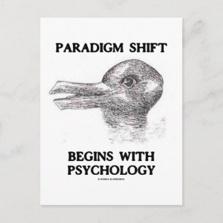 Paradigmenverschiebung beginnt mit Psychologie Postkarte