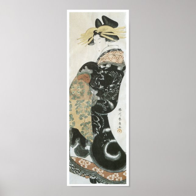 Parading Courtesan, Shunsen, 1810 Poster (Vorne)