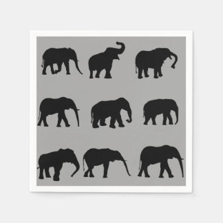 Parading Elephants Napkins Serviette