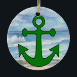 Paradise Beach Anchor Keramik Ornament<br><div class="desc">Viel Spaß damit! Denken Sie an Themen! Spielen Sie mit Hintergrundfarben, fügen Sie Text hinzu oder löschen Sie, und (gegen ein bisschen extra Gebühr) passen Sie den Rücken mit Bildern, Farbe, Ihr Logo / Geschäftsinfos, etc.! Wenn ich zur Rückseite hinzugefügt habe, können Sie es auch einfach löschen. Erinnern Sie sich,...</div>