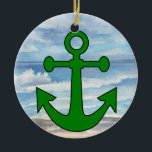 Paradise Beach Anchor Keramik Ornament<br><div class="desc">Viel Spaß damit! Denken Sie an Themen! Spielen Sie mit Hintergrundfarben, fügen Sie Text hinzu oder löschen Sie, und (gegen ein bisschen extra Gebühr) passen Sie den Rücken mit Bildern, Farbe, Ihr Logo / Geschäftsinfos, etc.! Wenn ich zur Rückseite hinzugefügt habe, können Sie es auch einfach löschen. Erinnern Sie sich,...</div>