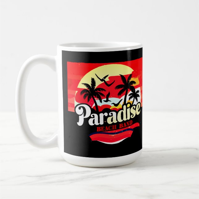 Paradise Beach Band: Tropical Vibes Kaffeetasse (Links)