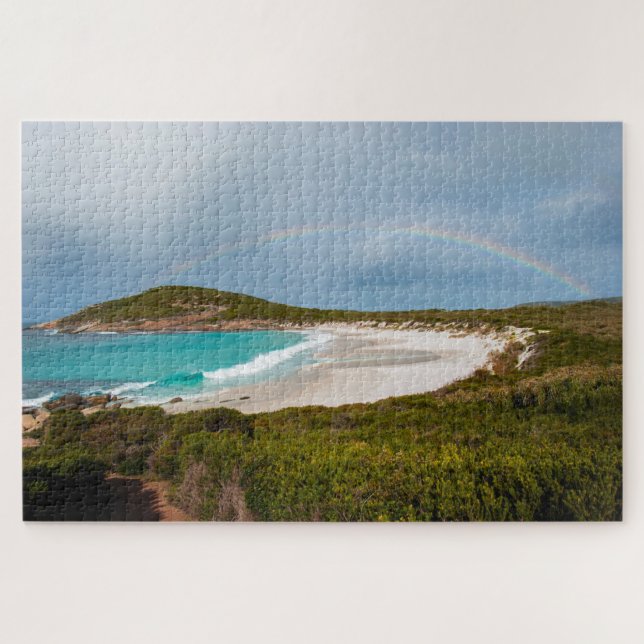 Paradise Beach Bay mit Regenbogen, 1014 Stück Puzzle (Horizontal)