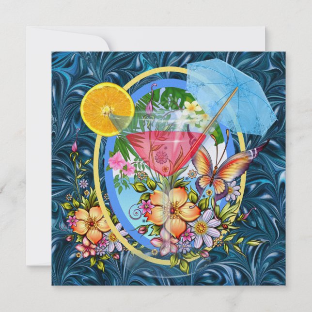 Paradise Beach Cocktail - SRF Einladung (Vorderseite)