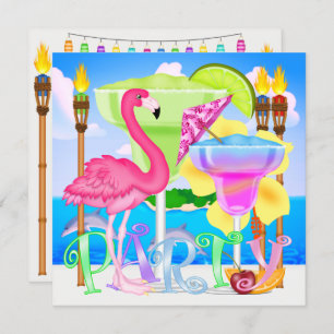 Paradise Beach Party / Luau Einladung