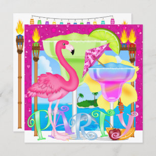 Paradise Beach Party / Luau Einladung
