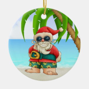 Paradise Beach Santa - SRF Keramikornament