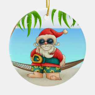 Paradise Beach Santa - SRF Keramikornament