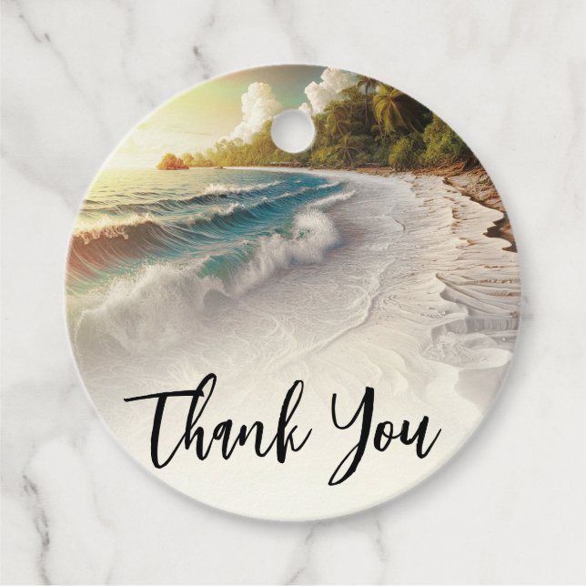 Paradise Beach Sonnenuntergang Rustikale Küstenhoc Geschenkanhänger (Vorderseite)