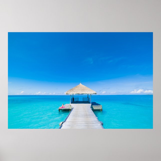 Paradise Beach | Tropisches Resort, Malediven Poster (Vorne)