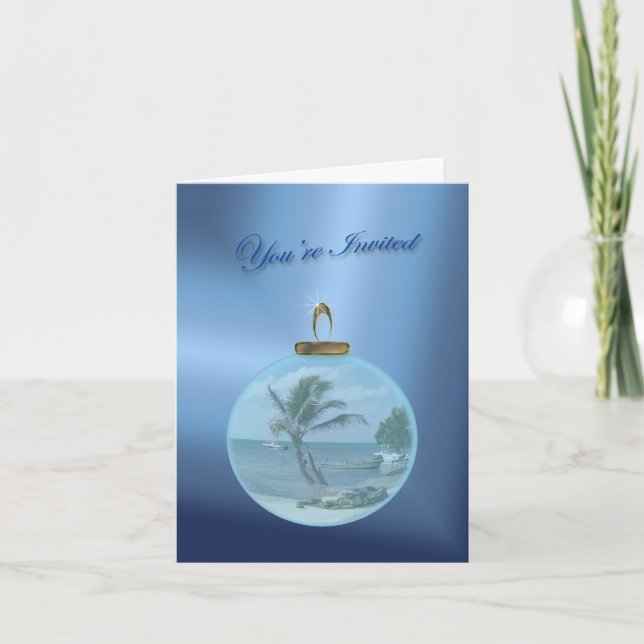 Paradise Beach Urlaub Einladung (Vorderseite)
