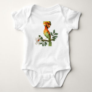 Paradise Birds: Exotic Floral Background Baby Strampler