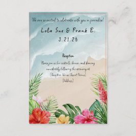 Paradise Blooms Hochzeitkarte Begleitkarte