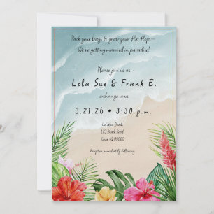 Paradise Blooms Hochzeitseinladungen Einladung