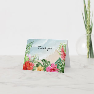 Paradise Blooms Wedding Vielen Dank Dankeskarte