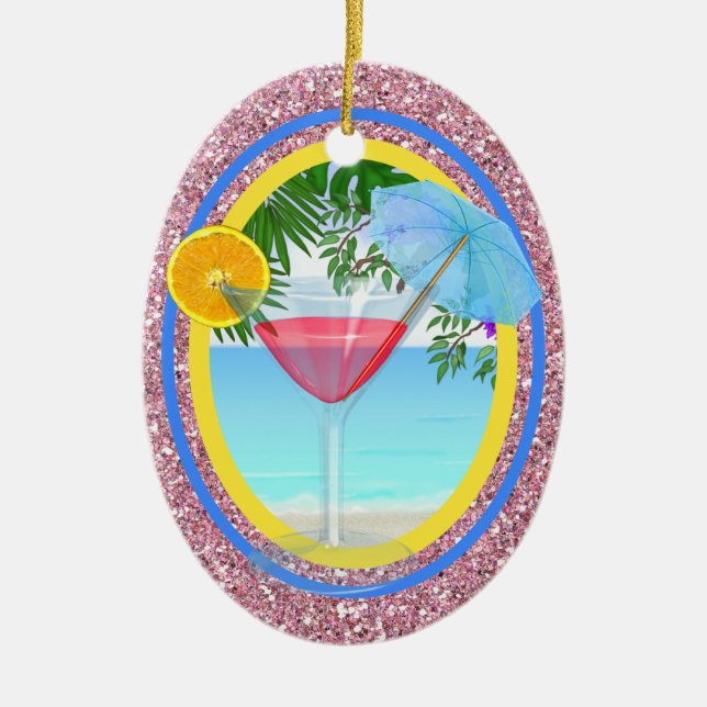 Paradise Cocktail Keramik Ornament (Vorne)