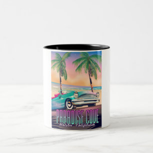 Paradise Cove,Malibu,California Reiseposter Zweifarbige Tasse