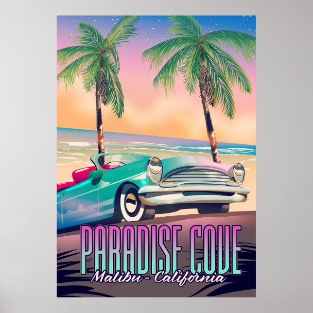 Paradise Cove, Malibu, Kalifornien Reiseplakat Poster (Vorne)