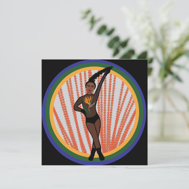 Paradise Dancer Ein Weihnachtsgruß Feiertagskarte (Stehend Vorderseite)