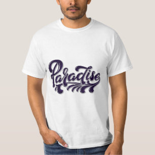 Paradise Liquid Drip Graffiti Typografie T-Shirt