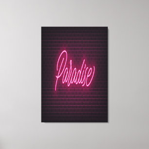 Paradise Neon Light Leinwanddruck