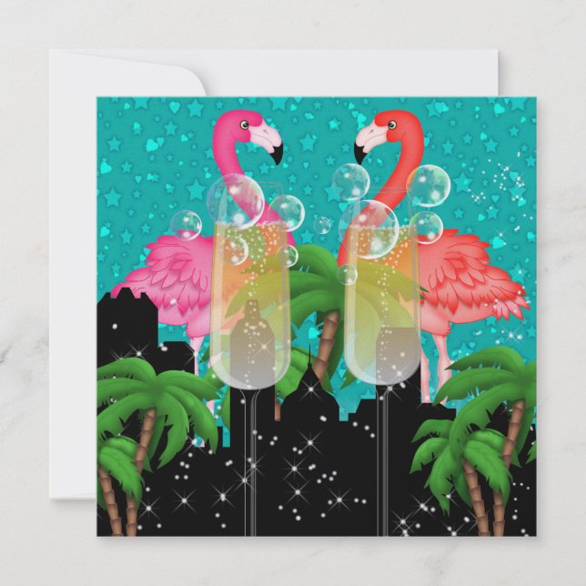 Paradise Party in Style Bright Lights - SRF Einladung (Vorderseite)