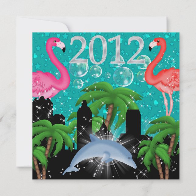 Paradise Party in Style Bright Lights - SRF Einladung (Vorderseite)