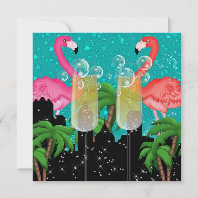 Paradise Party in Style Bright Lights - SRF Einladung (Vorderseite)