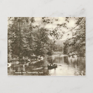 Paradise Pond, Northampton MA Vintage Postkarte