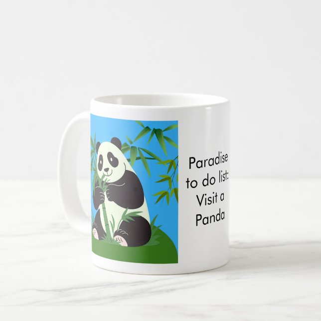 Paradise to do list: Panda Kaffeetasse (Vorderseite Links)